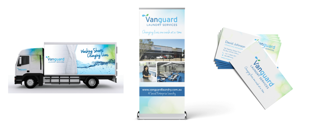 Vanguard Laundry Brand Collateral & Website vanguard laundry examples 2