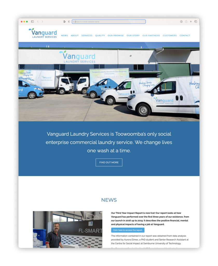 vanguard laundry website